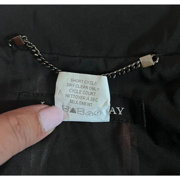 Vintage Lida Baday WOMENS Short Belted Trench  Jacket Black Size 4 - Picture 10 of 10